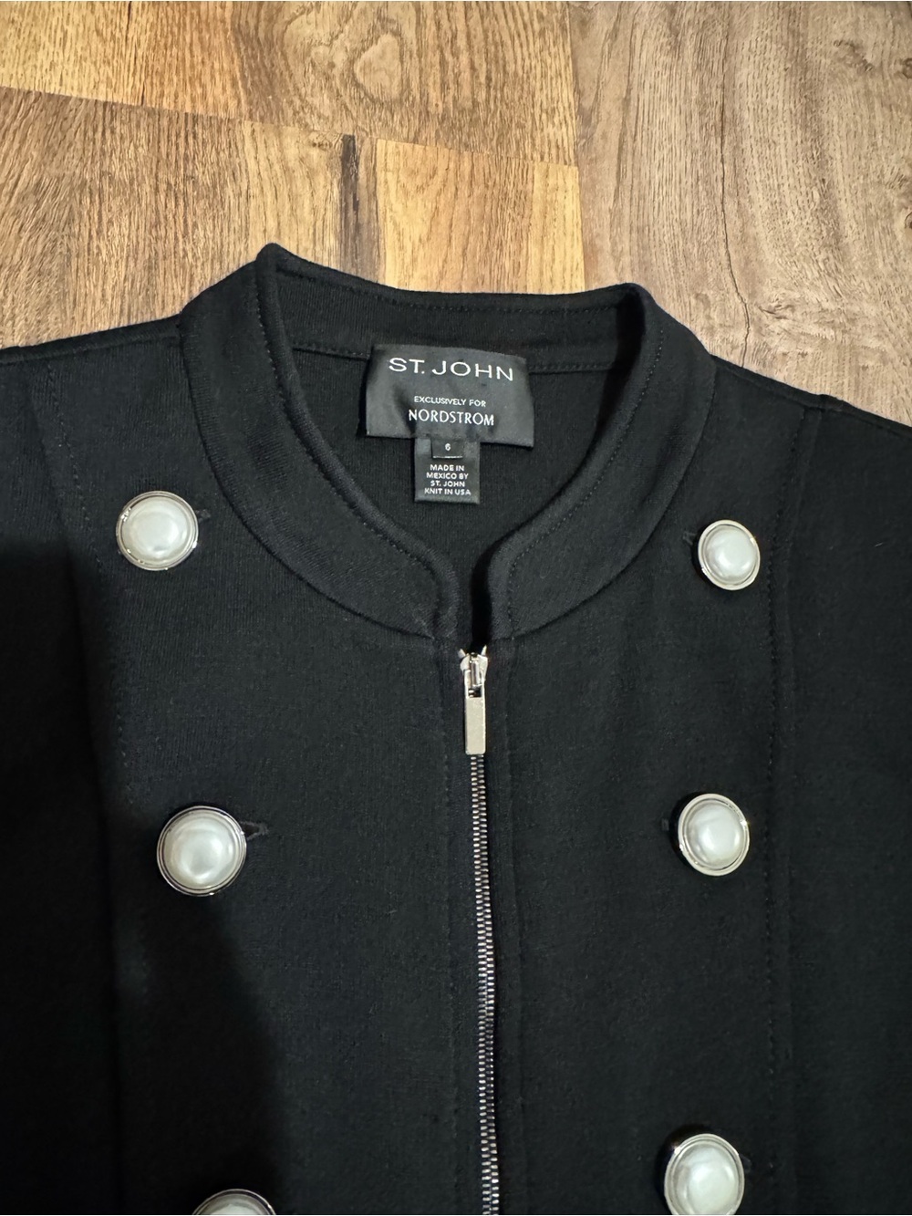 ST JOHN Black Label Milano Military Knit Dress Size 6 Black - Picture 4 of 10
